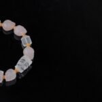 Groxiara | 'Everlasting Love' Hand-Carved Rose Quartz & Clear Quartz Skull Bracelet - Manifesting Soulmate Energy - 17cm (6.7")