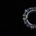 Groxiara | 'Shadow Guardian' Black Rutilated Quartz & Carved Onyx Skull Bracelet – Blue Tiger's Eye Protection - 17cm (6.7")