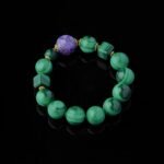 Groxiara | 'Radiant Vitality' Natural Malachite & Charoite Crystal Bracelet – The Stone of Transformation for Total Health - 17cm (6.7")
